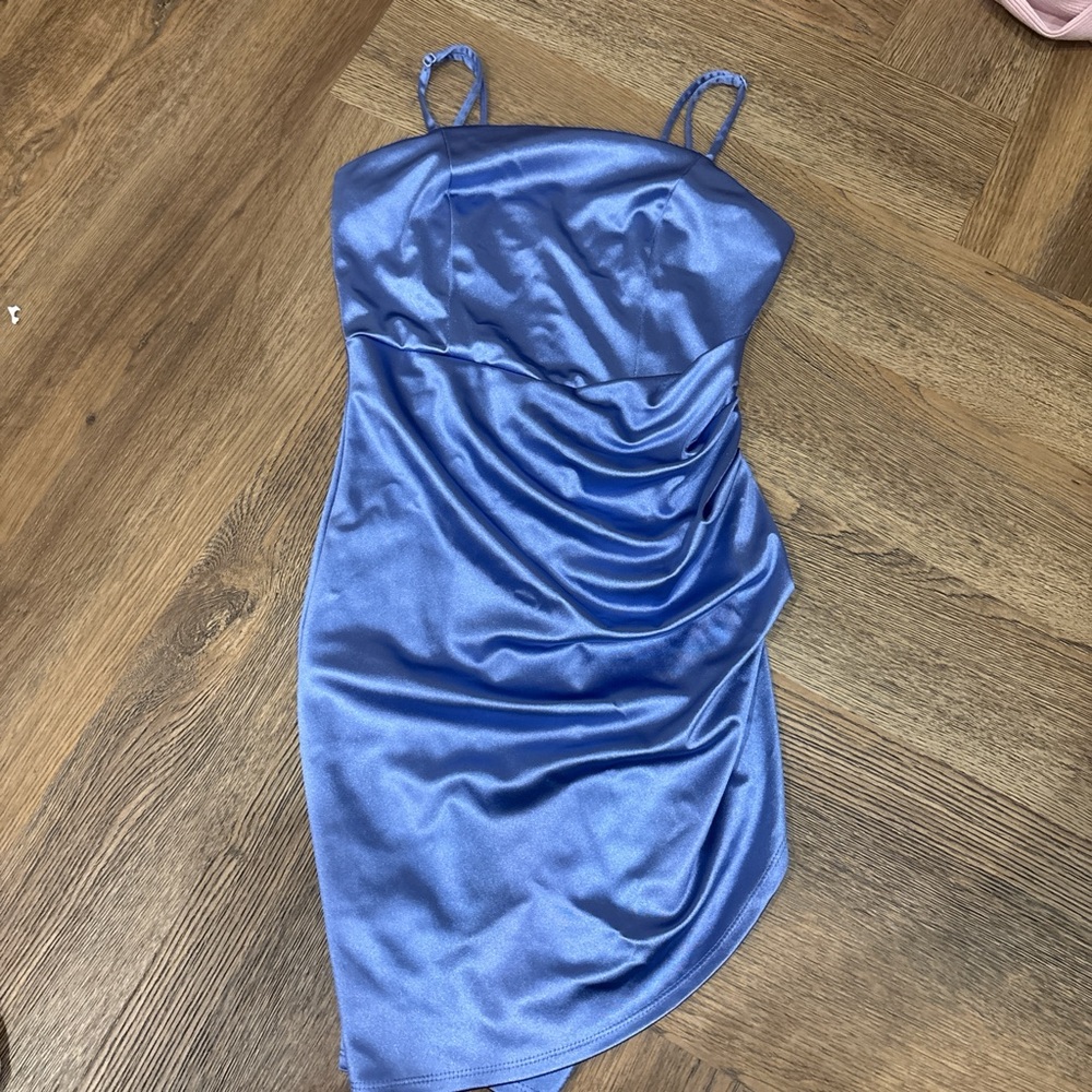 Honey and Rosie Asymmetrical Blue Dress